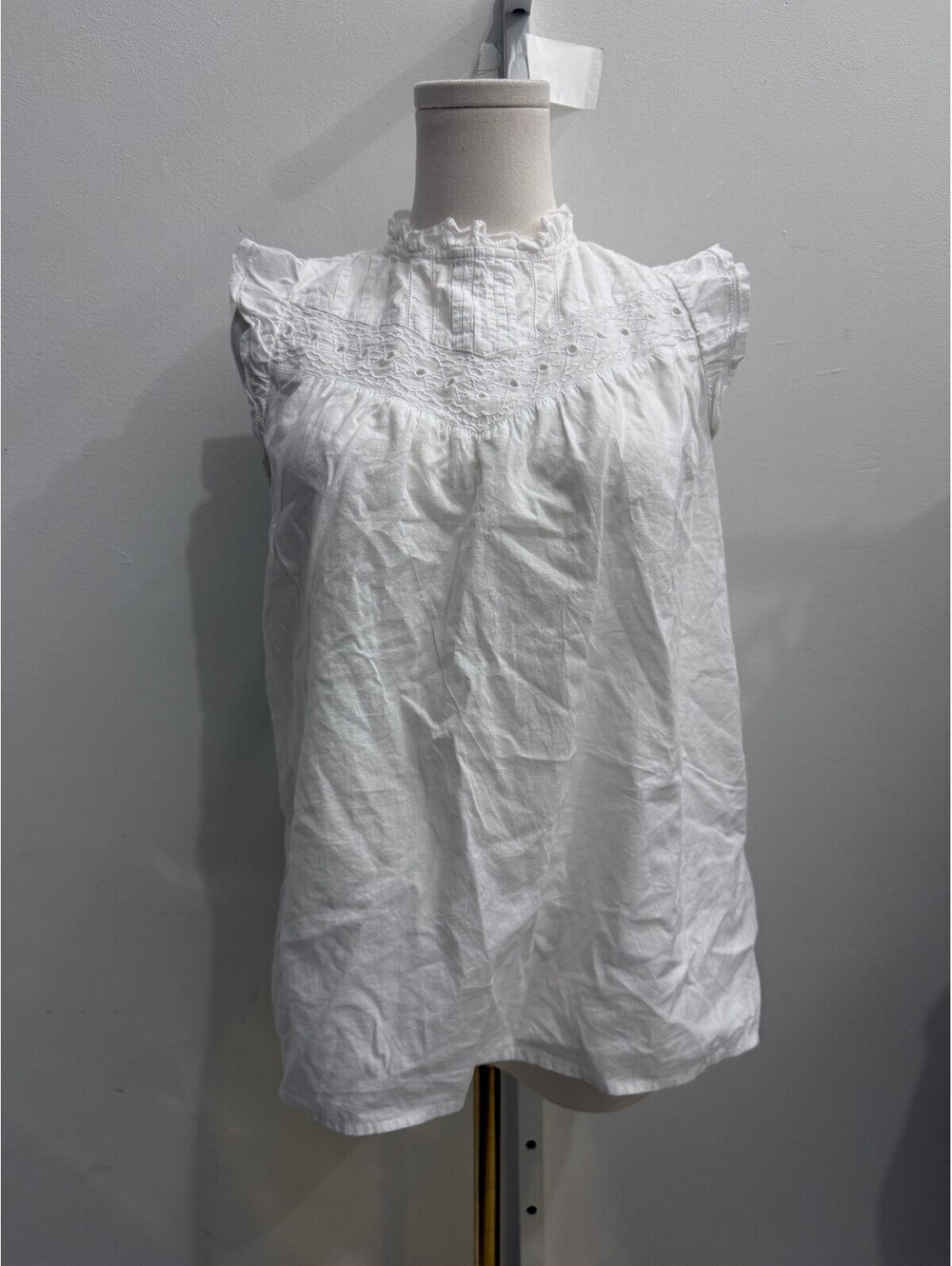 J.Crew White Eyelet Lace Top